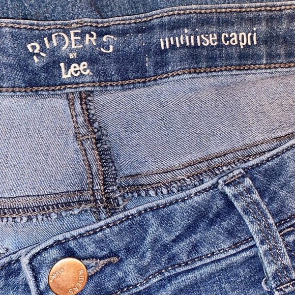 Lees Denim Midrise Capri Jeans Blue Size 18 - Picture 4 of 4